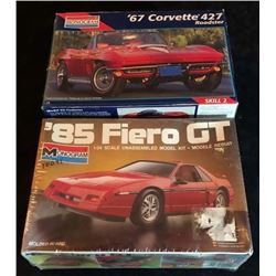 MONOGRAM 1:25 MODEL KITS ('67 CORVETTE 427/ '85 FIERO GT)