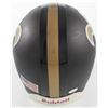 Image 3 : Brandin Cooks Signed Saints Full-Size Authentic On-Field Matte Black Helmet (JSA COA)