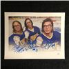 Image 1 : SLAP SHOT HANSON BROTHERS SIGNED 8X10 PRINT (JSA COA)