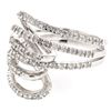 Image 1 : Natural 0.73 CTW Diamond Ring 18K White Gold - REF-144X9T