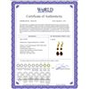 Image 2 : Genuine 4.5 ctw Garnet Earrings 14KT Yellow Gold - REF-41M4T