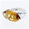 Image 1 : Natural 10.57 CTW Citrine Ring 14K White Gold - REF-57Y6N