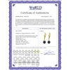 Image 2 : Genuine 4.06 ctw Black Pearl & Diamond Earrings 14KT Yellow Gold - REF-40W5Y