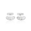 Image 1 : Natural 2.16 CTW Conch & Diamond Cuff Links 14K White Gold - REF-118H8W