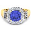 Image 3 : Natural 2.83 CTW Tanzanite & Diamond Ring 14K Yellow Gold - REF-115F3N