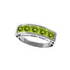 Image 1 : Genuine 2.25 ctw Peridot Ring 14KT White Gold - REF-54T2A