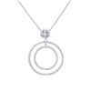 Image 1 : Natural 0.72 CTW Diamond Necklace 14K White Gold - REF-70M2F