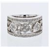 Image 1 : Natural 1.07 CTW Princess Diamond Ring 18K White Gold - REF-252X9T