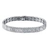 Image 1 : Natural 2.98 CTW Princess Diamond Bracelet 14K White Gold - REF-414Y2N