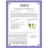 Image 2 : Genuine 1.72 ctw Peridot & Amethyst Earrings 14KT Yellow Gold - REF-40A5K