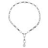 Natural 7.12 CTW Pearl & Diamond Necklace 18K White Gold - REF-361R8K