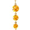 Genuine 3.9 ctw Citrine Necklace 14KT Yellow Gold - REF-23F5Z
