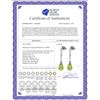 Image 2 : Genuine 3.3 ctw Peridot & Diamond Earrings 14KT Rose Gold - REF-42H9X