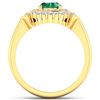 Image 2 : Natural 2.67 CTW Zambian Emerald & Diamond Ring 14K Yellow Gold - REF-71H2M