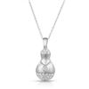 Image 1 : Natural 0.42 CTW Diamond Necklace 14K White Gold - REF-79W2H