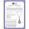 Image 2 : Genuine 2.3 ctw Amethyst & Diamond Necklace 14KT Rose Gold - REF-22H8X