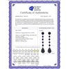 Image 2 : Genuine 31.6 ctw Sapphire Earrings 14KT White Gold - REF-55M2T