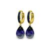 Image 1 : Genuine 10.60 ctw Sapphire Earrings 14KT Yellow Gold - REF-114Z5N
