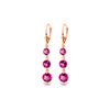 Image 1 : Genuine 7.2 ctw Pink Topaz Earrings 14KT Rose Gold - REF-44Y7F