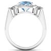 Image 2 : Natural 2.43 CTW Aquamarine & Diamond Ring 14K White Gold - REF-96K3W
