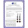 Image 2 : Genuine 7.2 ctw Garnet Earrings 14KT Rose Gold - REF-42H6X