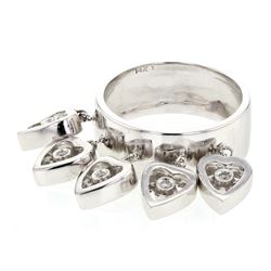 Natural 0.11 CTW Diamond Ring 14K White Gold - REF-72N2Y