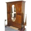 Image 1 : EDWARDIAN INLAID ARMOIRE, with oval mir