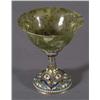 Image 1 : RUSSIAN ENAMELED COMPOTE with nephrite 