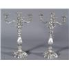 Image 1 : PAIR OF CONTINENTAL 3 LIGHT SILVER CAND