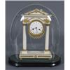 Image 1 : FRENCH EMPIRE ALABASTER PORTICO CLOCK w