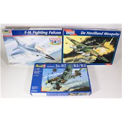 SET OF 3 AIRCRAFT MODEL KITS