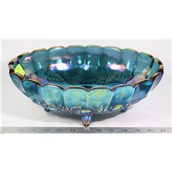 CARNIVAL GLASS FOOTED CENTERPIECE BOWL