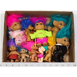 VINTAGE LARGE FLAT OF TROLLS