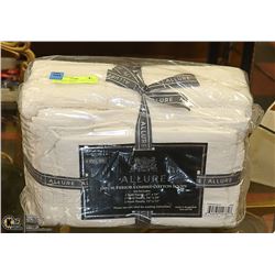 NEW IVORY ALLURE 6 PIECE TOWEL SET, 100% COMBED