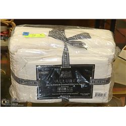 NEW IVORY ALLURE 6 PIECE TOWEL SET, 100% COMBED
