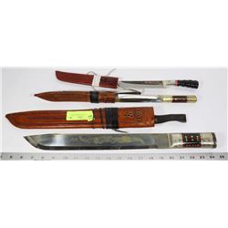 LOT OF 3 UYGHUR HAND MADE KNIVES