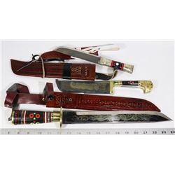 LOT OF 3 UYGHUR HAND MADE KNIVES