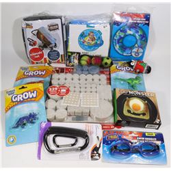 FLAT OF ASSORTED KIDS TOYS/ ACCESSORIES &