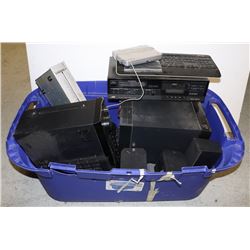 LARGE TOTE FULL OF ASSORTED ELECTRONICS