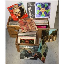 BOX OF LP RECORDS INCLUDING: BEATLES ABBEY ROAD