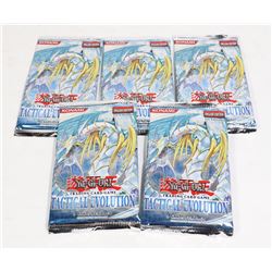 5 BOOSTER PACKS OF 1ST ENGLISH EDITION YU-GI-OH
