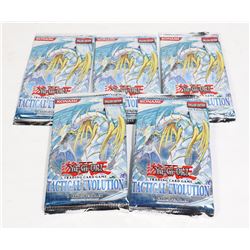 5 BOOSTER PACKS OF 1ST ENGLISH EDITION YU-GI-OH