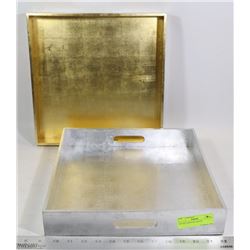 SET OF 2 SERVING TRAYS