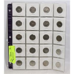 1973 CANADIAN RCMP QUARTERS-SET OF 20