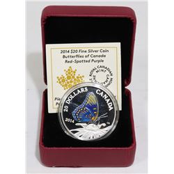 2014 SILVER CANADA $20 BUTTERFLY COIN