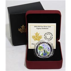 2015 SILVER CANADA $10 DRAGONFLY COIN