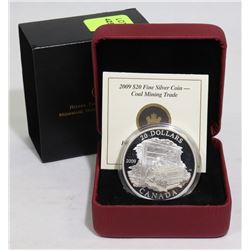 2009 SILVER CANADA $20 COAL MINING COIN