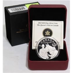 2012 SILVER $20 QUEEN & RCMP COIN