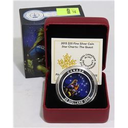 2015 SILVER CANADA $20 STAR CHARTS COIN