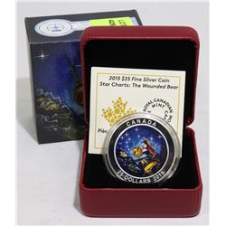2015 SILVER CANADA $20 STAR CHARTS COIN